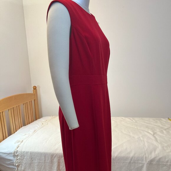 NEW KASPER Sleeveless Sheath Dress - Fire Red - NWT - Seamed Waist, Size 10 - Picture 4 of 13